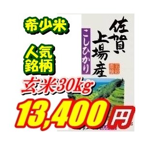 ★新米玄米30kg九州佐賀県令和5年産上場コシヒカリ一等米精米可