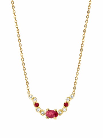 Gfg Jewellery - 18kt yellow gold Seraphina Wing ruby and diamond necklace - women - 18kt Yellow Gold/Ruby/White Diamond - One Size