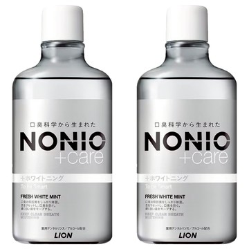 LION 獅王 NONIO 終結口氣漱口水 晶燦亮白  600ml  2瓶