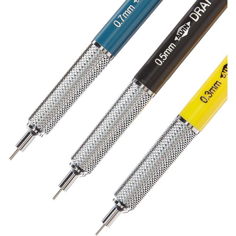 Alvin dm357 C Draftmatic Mechanical Pencils,3のセット,dm03 dm05 dm07