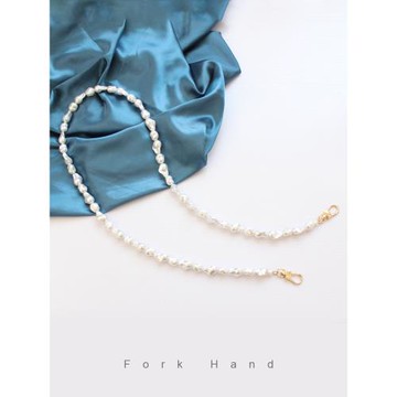 巴洛克珍珠鏈條單肩斜背帶子時尚女包配件包帶小包斜跨帶配飾替換