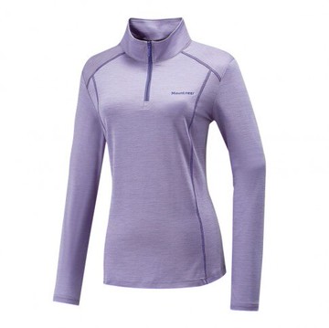 ├登山樂┤台灣MOUNTNEER 山林 女 膠原蛋白 長袖排汗衣  粉紫 # 31P66-90