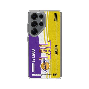 Galaxy S25 Ultra Clear 透明 - NBA - 復古球員卡-洛杉磯湖人 L.A. Lakers - Vintage Card