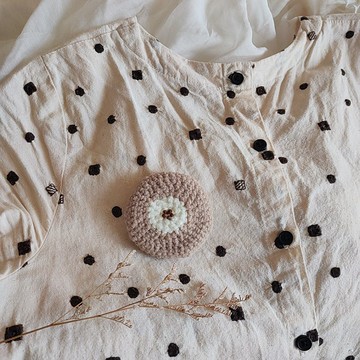 【圓圓點點花別針】大別針/編織別針/簡約圓別針