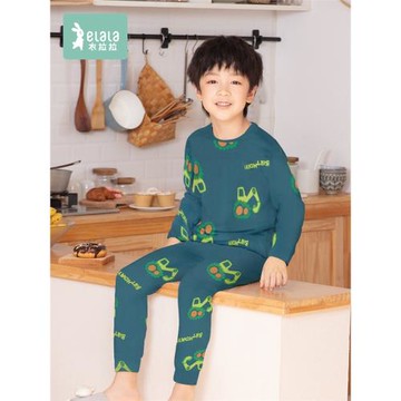 衣拉拉兒童秋衣秋褲全棉男童四季內衣套裝純棉打底寶寶家居服睡衣