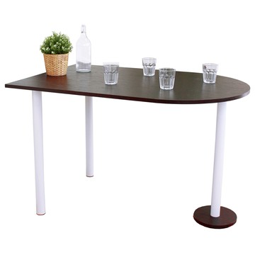 【頂堅】蛋頭形餐桌/洽談桌/吧台桌-深80x寬120x高75公分-二色素雅白色