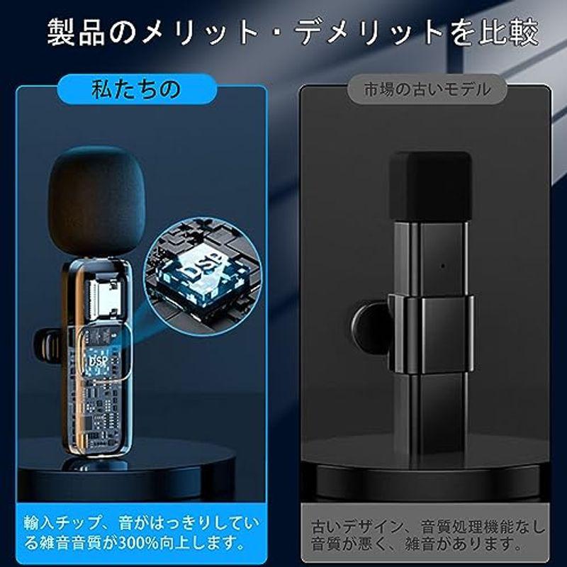 ピンマイク ２人同時使用が可能 iPhone iPad用マイク プラグ＆プレイ 瞬時接続 360°集音 ノイズ軽減 APP不要 Blueto