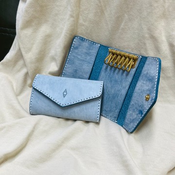 【經典鎖匙包】藍色