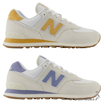 New Balance 574 麂皮休閒鞋 男鞋 女鞋 海鹽黃/海鹽藍【運動世界】U574SHO-D/U574SHB-D