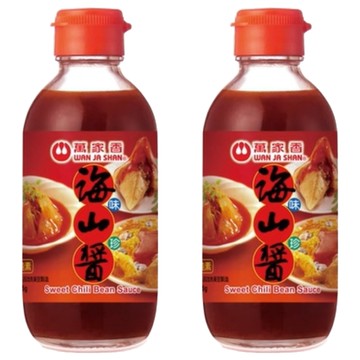 萬家香 海山醬，非基因改造黃豆製成，古早美味  225g  2瓶
