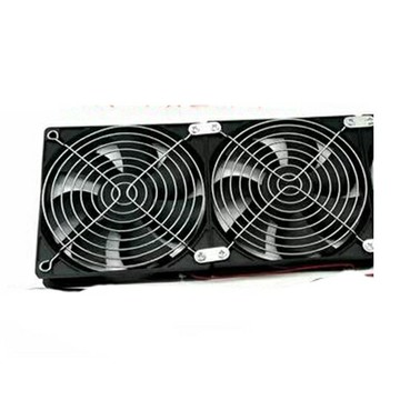 [5大陸直寄] 12CM機箱靜音 110V-220V可調速電腦機櫃顯卡架水冷排暴力散熱風扇 升級版7500轉速暴風24CM*12CM(雙風扇並聯帶調速器)