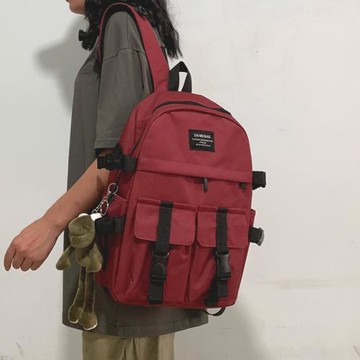 旅行女原宿工裝風高中休閑書包