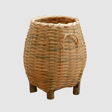 PUSH!品茗喝茶具茶筒小竹簍筆筒天然環保原生態竹編茶具收納配件T35