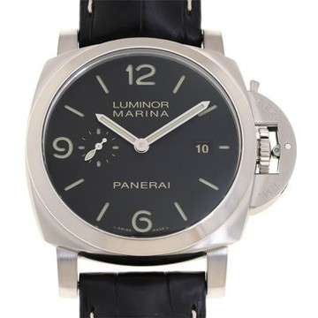 PANERAI 沛納海Luminor Marina自動上鍊皮帶表(PAM03312)x黑面x44mm