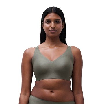 【Chantelle Lab】機能升級V領無痕內衣>S-2XL>泥釉綠(26BQB_09W)【Soft Stretch Power】