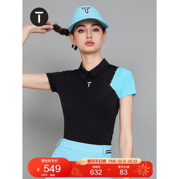 T/歐巡賽高爾夫服裝女夏新款T恤時尚運動短袖POLO衫 EF231PD015