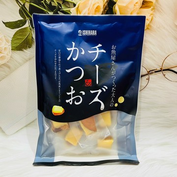 日本 石原魚道 軟起司佐醬油燻鰹魚派 家庭包 海鮮零食 起士鰹魚