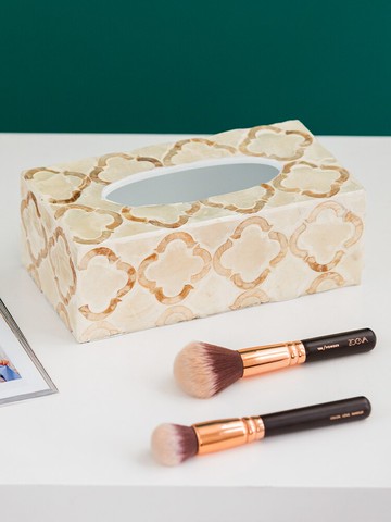 收獲小屋東南亞貝殼紙巾盒手工創意高檔輕奢抽紙客廳茶幾收納擺件