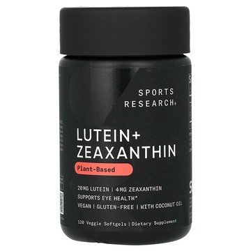 Sports Research, 葉黃素 + 玉米黃質，植物基，120 粒素食軟凝膠