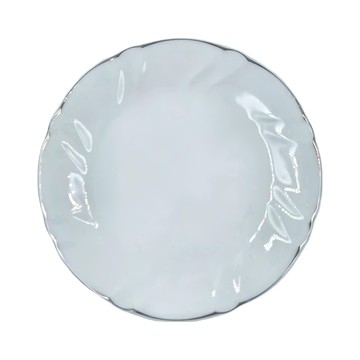 HOLA 和樂家居 朵樂骨瓷平盤8吋  20.2 x 20.2 x 1.9cm  白色  1個