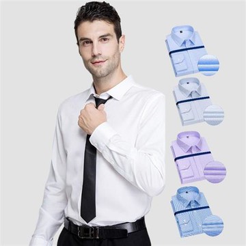 【米蘭精品】現貨+預購 男長袖襯衫高級商務襯衫白襯衫西裝外套男上衣-成人格子條紋襯衫男裝23色74lb4