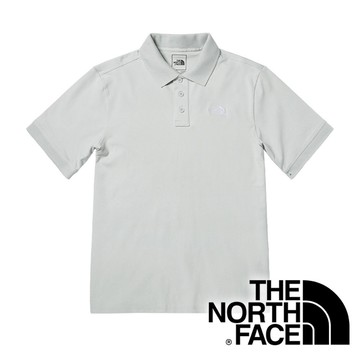 【THE NORTH FACE 美國】男短袖POLO棉上衣『淺灰』NF0A7WE8 戶外 登山 時尚 休閒 上衣 短袖 POLO衫
