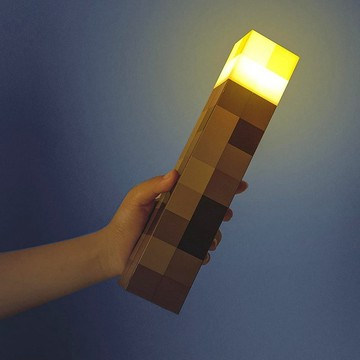 小廢物俱樂部 火把燈 麥塊火把 創世神火把 像素燈 夜燈 Minecraft火把 麥塊周邊 遊戲周邊 房間擺飾 交換禮物