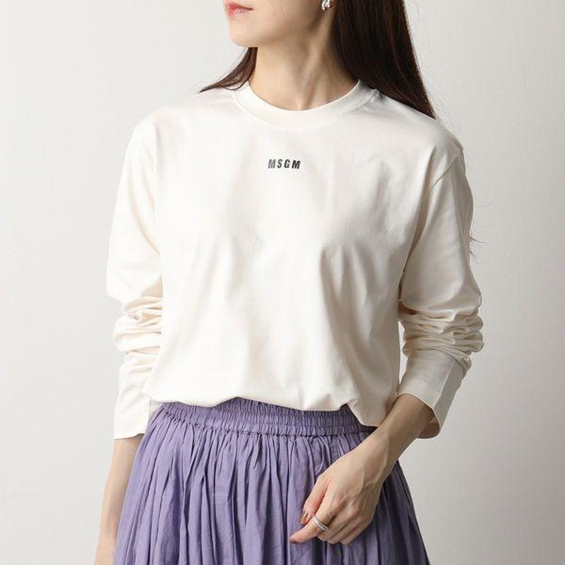 MSGM エムエスジーエム 3141MDM501 クルーネック 長袖 Tシャツ