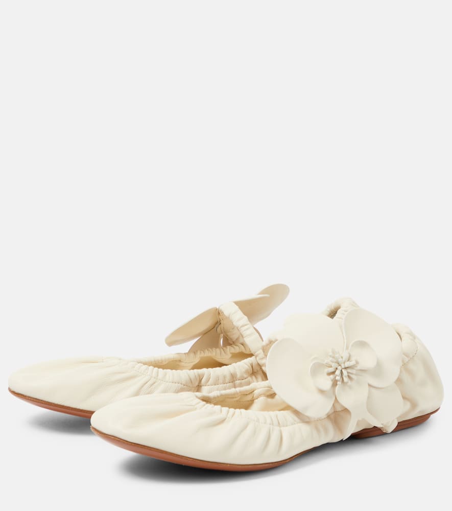 Zimmermann Orchid leather ballet flats