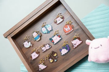 Dumbo子十二星座彩窗亞克力匙扣