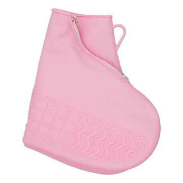 拉鍊式矽膠鞋套 防水防滑  粉色  1雙