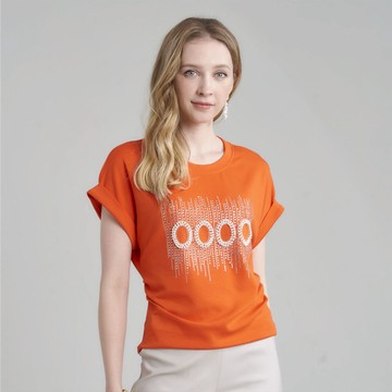 CLL巧玲瓏 圓圈珠光流線造型上衣 7363321