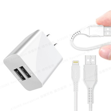 HANG C14 雙USB雙孔2.1A快速充電器+