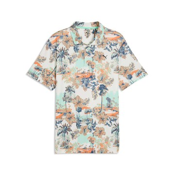 PUMA 高爾夫系列Cloudspun棕櫚印花短袖Polo衫 男性