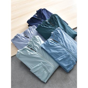 高效防曬 UPF50+ 夏季外貿男士時尚戶外休閑連帽夾克皮膚衣外套潮