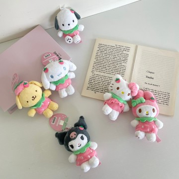 🇰🇷 韓國KKOBA 現貨 三麗鷗 草莓系列 吊飾 Kitty 大耳狗 布丁狗 美樂蒂 酷洛米 帕帢狗 鑰匙圈 追星吊飾