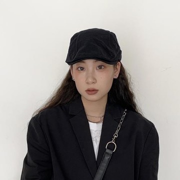 日系簡約復古風畫家帽女英倫百搭四季文藝可反戴雅痞前進貝雷帽男