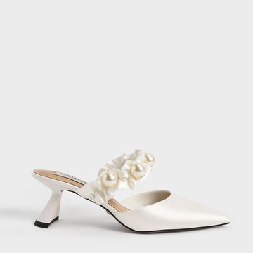 Blythe 珍珠緞面穆勒鞋