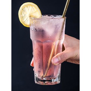 6只套裝美國利比八角杯必勝客玻璃杯子莫吉托酒杯家用耐熱茶水杯