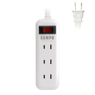 SAMPO 2孔3座1切轉接電源延長線組 1.8M EL-W13T6獨立開關台灣製造