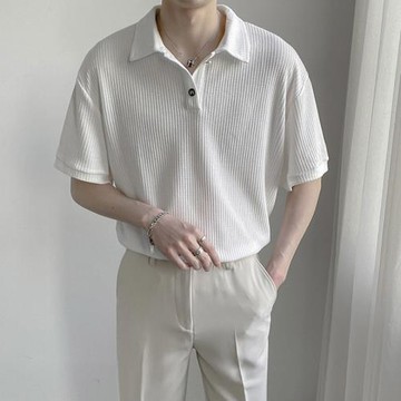 輕熟風男士短袖polo衫2023夏季潮牌半袖T男裝上衣韓版翻領體恤