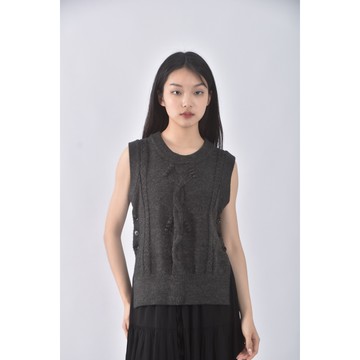 (M) lets deemo背心灰色上衣二手衣