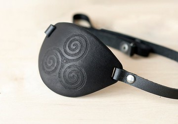 皮革眼罩|凱爾特眼罩 |客製化雕刻|黑眼圈貼片