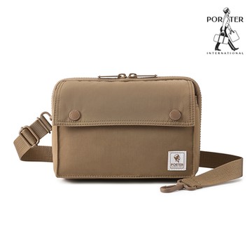 PORTER INTERNATIONAL - 機能輕靚MID斜背包(M) - 駝棕