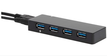 [3美國直購] AmazonBasics 集線器 4 Port USB 3.0 Hub 含 5V/4A 20W 充電器+Micro-B數據線 1.5A充電口+3x900mA連接口
