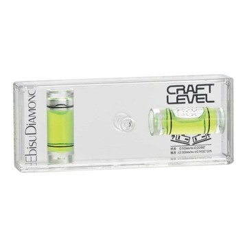 EBISU 水晶薄型水平尺 ED-CRA 2泡 尺寸12x30x75mm 本體透明/氣泡綠色 無磁水平尺  1個