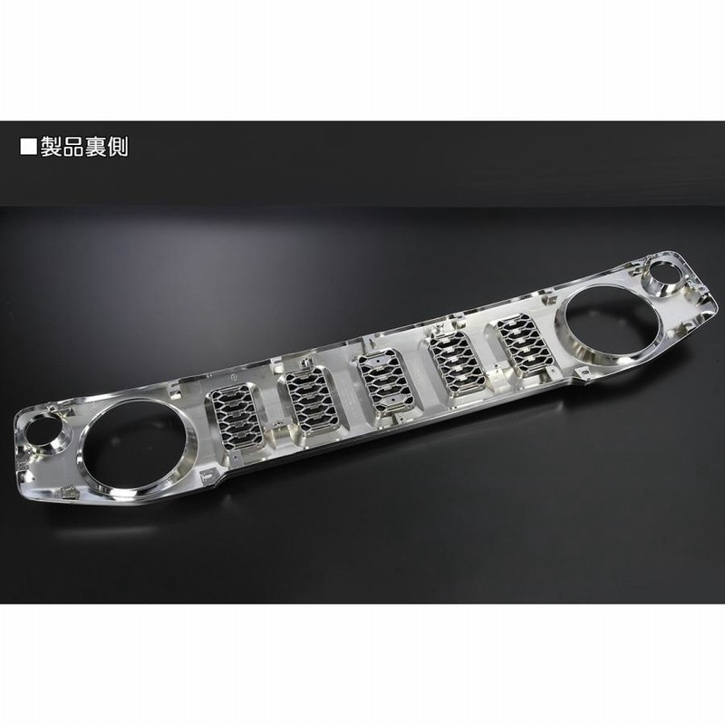 jb64 jb74 純正エンブレム付き　メッキグリル JB64 JB74 ジムニー フロント グリル メッキ ブラックメッシュ