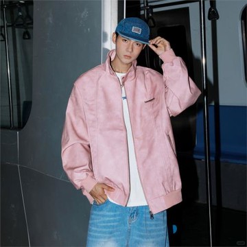 美式結構設計皮衣外套男春秋款高級感潮牌痞帥vibe機車服立領夾克