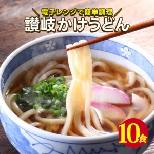 讃岐かけうどん10食 電子レンジ簡単 讃岐 香川 ご当地食品グルメ セール 送料無料  お取寄せ ポイント消化 お試し