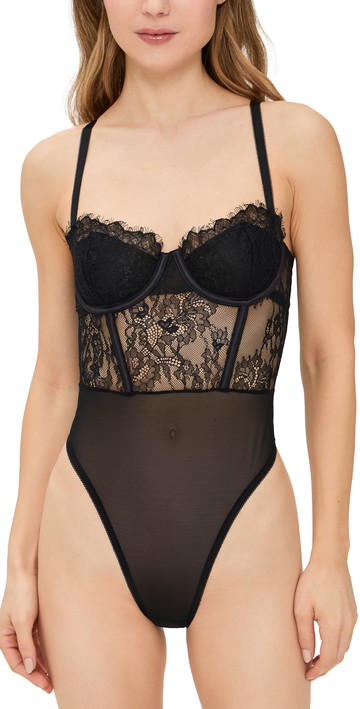 Hanky Panky Thong Bodysuit Black S